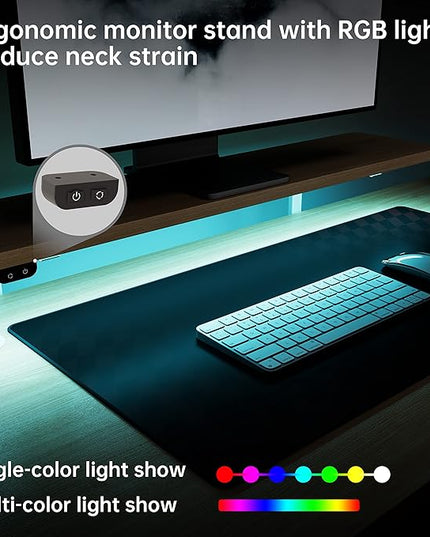 EUREKA ERGONOMIC Standing Desk Adjustable Height 61" Electric Sit Stand Computer Desk L Shaped with Keyboard Tray,Monitor Stand &LED, Dual Motor Memory Presets Sit to Desk Adjustable Desk, Left/Maple - LeafyLoom