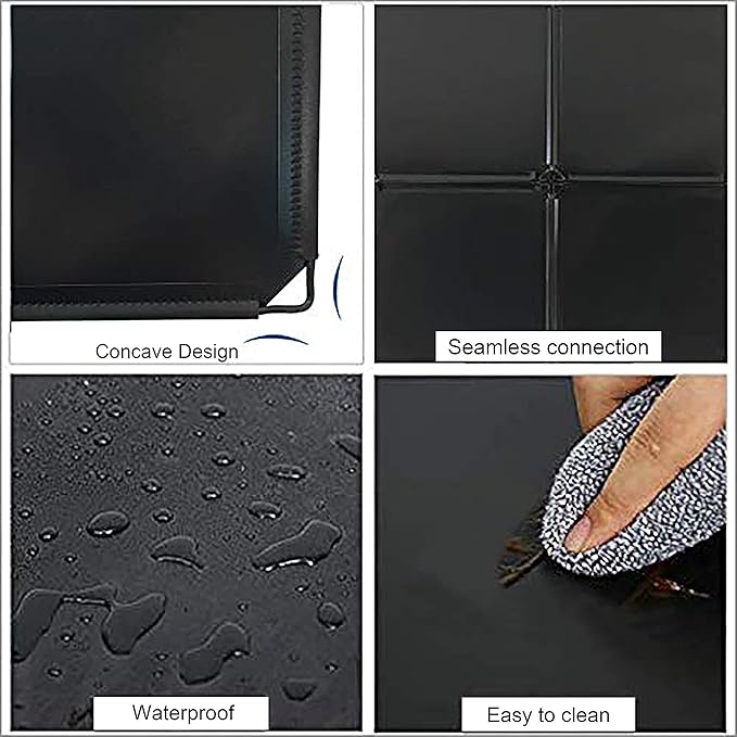 C&AHOME Cube Storage, 9-Cube BookShelf, Plastic Closet Cabinet Organizer, DIY Stackable Bookcase, Modular shelving Units Ideal for Home, Office, Kids Room, 36.6" L x 12.4" W x 48.4" H Black SHS3009A - LeafyLoom