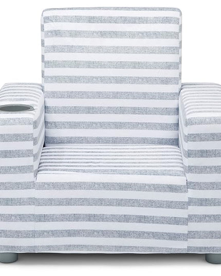 GAP GapKids Upholstered Chair, Grey/White - LeafyLoom
