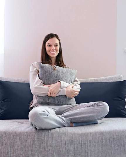 Utopia Bedding Full Body Pillow for Adults (Navy, 20 x 54 Inch), Long Pillow for Sleeping, Large Pillow Insert for Side Sleepers - LeafyLoom