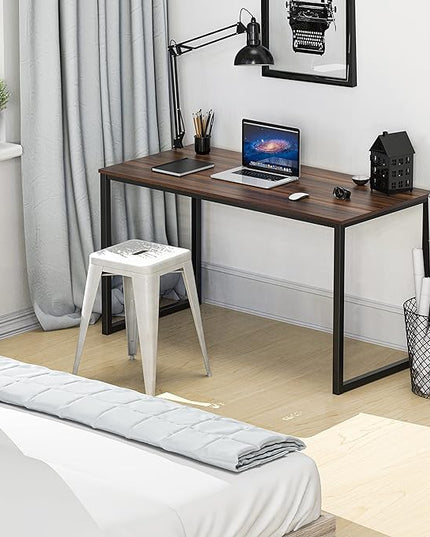 SHW Home Office 40-Inch Computer Desk, Walnut - LeafyLoom