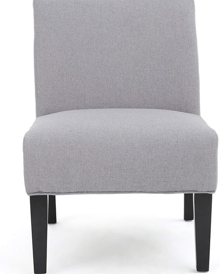 Christopher Knight Home Kassi Fabric Accent Chairs, 2-Pcs Set, Rubber, Light Grey - LeafyLoom