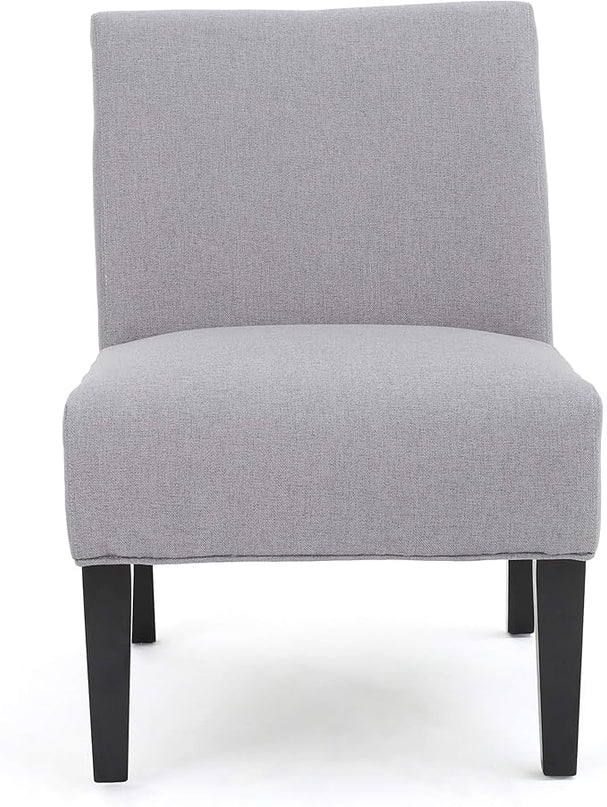 Christopher Knight Home Kassi Fabric Accent Chairs, 2-Pcs Set, Rubber, Light Grey - LeafyLoom