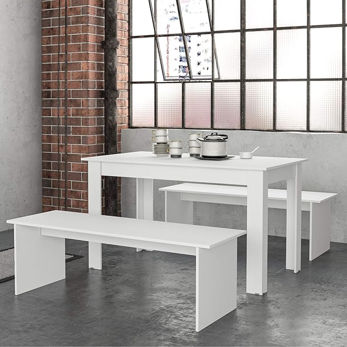 Boahaus Denali Dining Set, 2 benches - LeafyLoom