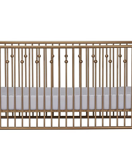 Little Seeds Monarch Hill Ivy Metal Crib, Gold - LeafyLoom