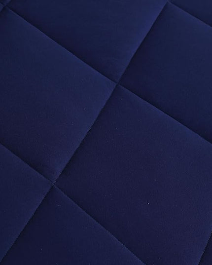 NTBAY Twin Comforter Set with Sheets, 5 Pieces Soft and Breathable Twin Bedding Set, Twin Bed in a Bag, Down Alternative Comforter Set Solid Color All Season, Kids Bedding Set, Navy Blue - LeafyLoom