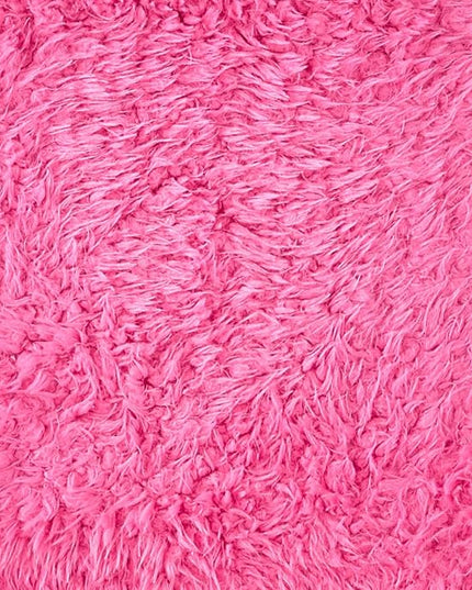 Faux Fur Task Chair, Pink 20D x 20W x 41.5H in - LeafyLoom