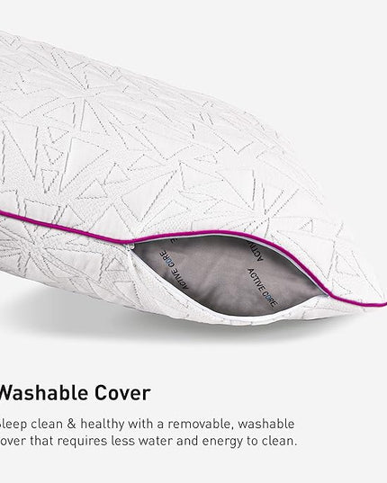 Bedgear Storm Performance Pillow - Size 0.0 - Cooling Pillow for Hot Sleepers - Medium Firmness Bed Pillow for All Sleep Positions - Hypoallergenic, Washable Removable Cover - 20" W x 26" L x 4.75" H - LeafyLoom