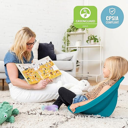 ECR4Kids Leaf Floor Seat, Rocker Chair, Turquoise, 6-Piece - LeafyLoom