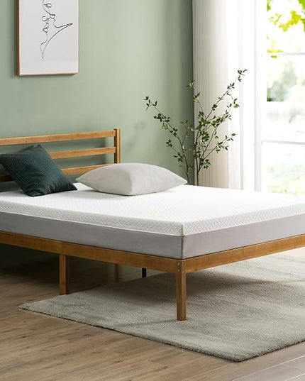ZINUS 8 Inch Green Tea Essential Memory Foam Mattress [New Version], Twin, Fiberglass Free, Medium Feel, Breathable Airflow Memory Foam, Certified Safe Foams & Fabric, Mattress in A Box - LeafyLoom