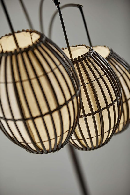 Adesso 4026-26 Maui Arc Lamp, 82 in., 3x60W Incandescent,13 CFL, Antique Bronze, 1 Floor Lamp - LeafyLoom