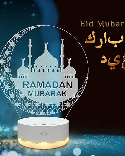 Ramadan Mubarak Decorations for Home, Islam Eid Ramadan Light LED with Remote 16 Color Flashing, Ramadan Gifts for Home Bedroom Decor Believers Family Friends Muslims - LeafyLoom