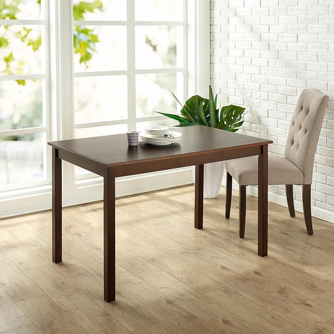 ZINUS Juliet Espresso Wood Dining Table, Table Only, 45 in x 28 in x 29 in - LeafyLoom