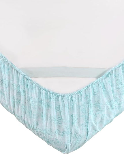 Elegant Comfort Softest and Coziest 6-Piece Sheet Set - 1500 Premium Hotel Quality Microfiber - Deep Pocket, Wrinkle Resistant 6-Piece Wave Pattern Bed Sheet Set, Twin XL, Wave Aqua - LeafyLoom