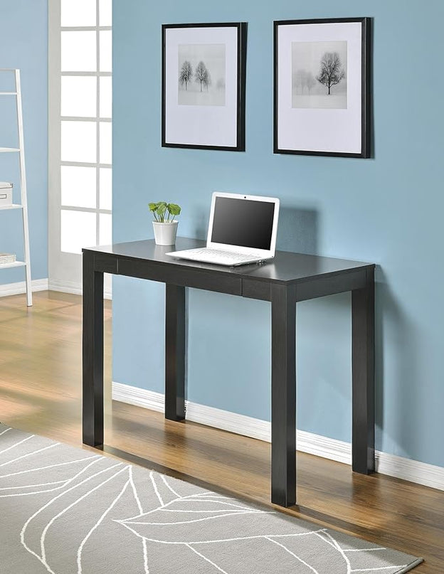 Ameriwood Home Parsons Computer Desk with Drawer, Espresso - LeafyLoom
