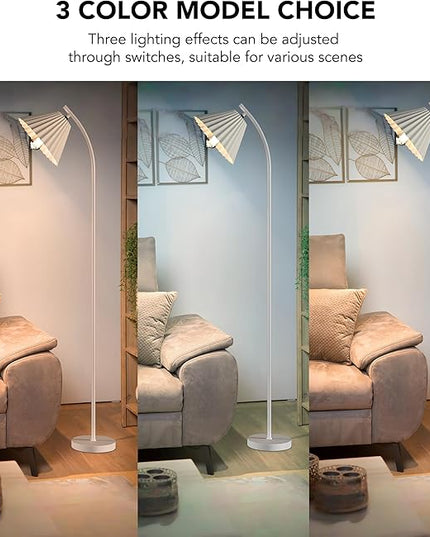 Floor Lamp for Living Room, Reading Lamps Floor Standing Home Decor, Modern Floor Lamp for Bedroom, Standing Lamps for Living Room, Adjustable Floor Lamp, 1000 Lumens Led Bulb Included - LeafyLoom