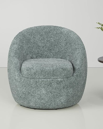 Farini Swivel Accent Chair,Swivel Barrel Chair, Comfy Oversized Round Accent Chair for Living Room Bedroom(Light Green) - LeafyLoom
