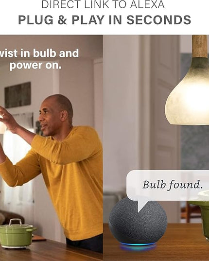 Sengled Alexa Light Bulb, S1 Auto Pairing with Alexa Devices, Warm Light Bulbs, Smart Light Bulbs that Work with Alexa, Bluetooth Mesh Smart Home Lighting, E26 60W Equivalent, 800LM, 2-Pack Sengled