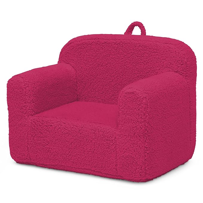 Delta Children Cozee Sherpa Chair, Hot Pink - LeafyLoom