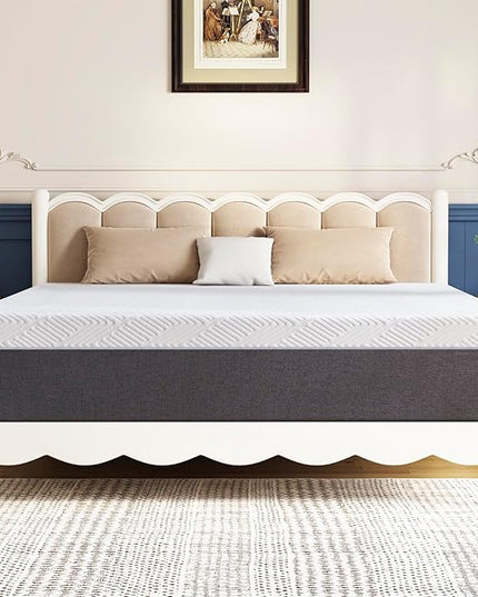 Full Mattress 10 inch No Fiberglass Gel Memory Foam Full Size Mattress in a Box of Foams and Fabric for Cooling Pressure Relief Sleep, 75" X 54" X 10", Medium, Firm - LeafyLoom