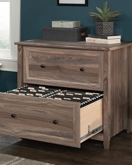 Sauder County Line Dresser, L: 33.31" x W: 23.47" x H: 29.37", Washed Walnut Finish - LeafyLoom