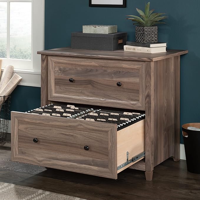 Sauder County Line Dresser, L: 33.31" x W: 23.47" x H: 29.37", Washed Walnut Finish - LeafyLoom