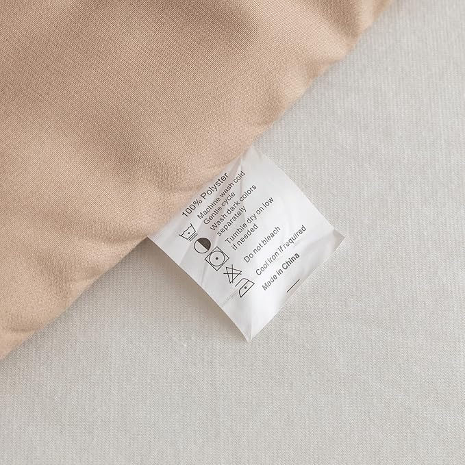 ROSGONIA Queen Comforter Set Taupe Brown, 3pcs(1 Boho Tan Comforter & 2 Pillowcases) All Season Soft Bedding Lightweight Bedspread Blanket Quilt - LeafyLoom