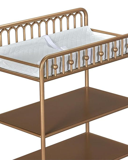 Little Seeds Monarch Hill Ivy Metal Changing Table, Gold - LeafyLoom