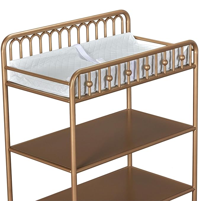 Little Seeds Monarch Hill Ivy Metal Changing Table, Gold - LeafyLoom