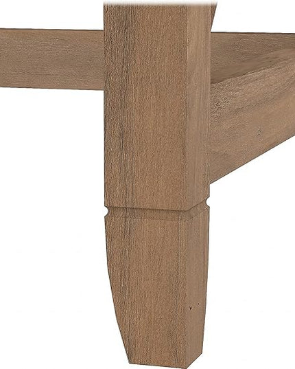 Bush Furniture Key West 60W L Shaped Desk with 2 Drawer Mobile File Cabinet in Reclaimed Pine - LeafyLoom