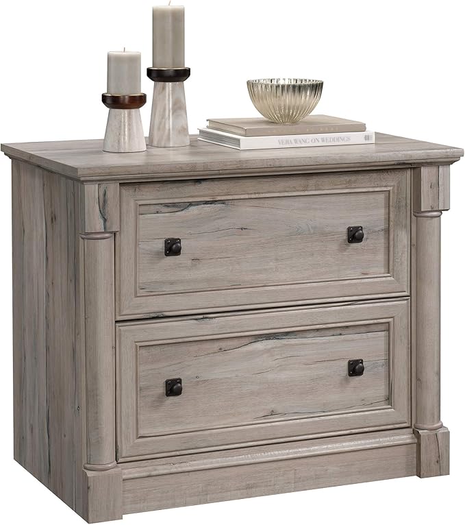 Sauder Palladia Lateral File, L: 36.81" x W: 22.01" x H: 29.61", Split Oak finish - LeafyLoom