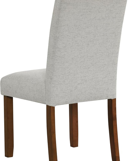HomePop Classic Parsons Dining Chairs, Pack of 2, Slate Gray Woven - LeafyLoom