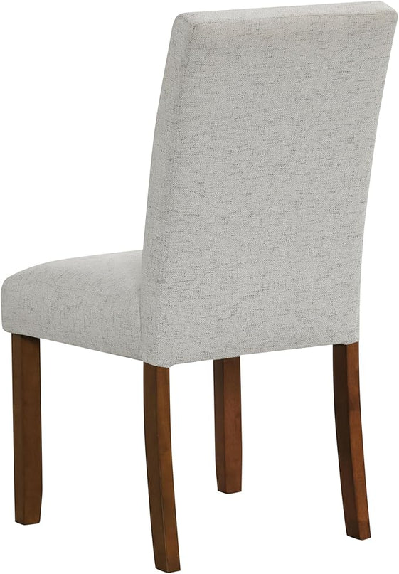 HomePop Classic Parsons Dining Chairs, Pack of 2, Slate Gray Woven - LeafyLoom