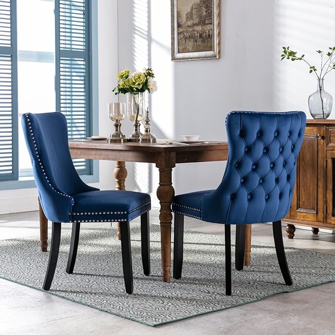 NicBex Haerin-SD-00118-LWJ Dining Chairs, 27.4"x20.4"x37.4", Blue - LeafyLoom