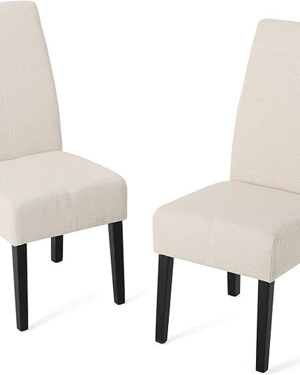 Christopher Knight Home Pertica Fabric Dining Chair, Beige 25D x 18W x 39.75H in - LeafyLoom