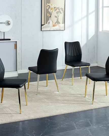 NicBex Haerin-SD-00300-LWJ Dining Chairs, 17.9"x16.9"x34.3", Deep Black - LeafyLoom