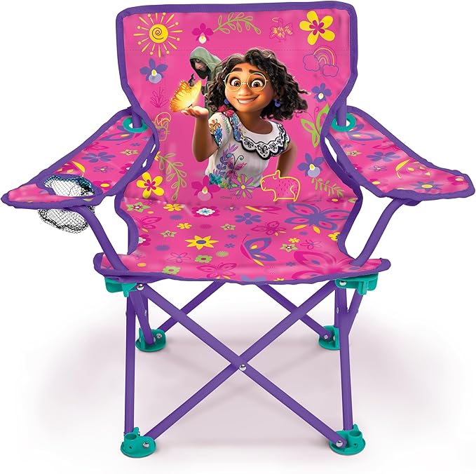 Disney's Encanto Kids Chair Foldable for Camping, Sports or Patio with Carry Bag, Toddlers 24M+ - LeafyLoom