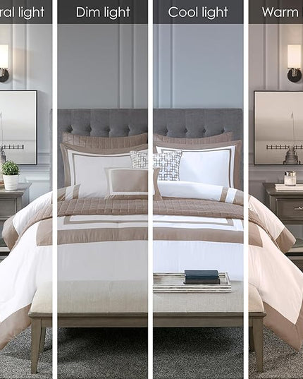 Madison Park Comforter Set and Quilt Combo, Chic Hotel Bedding Queen/Full Size Comforter Sets, Heritage Soft Microfiber, Quilted Coverlet, Shams, Throw Pillow, King/Cal King, Taupe 8 Piece - LeafyLoom