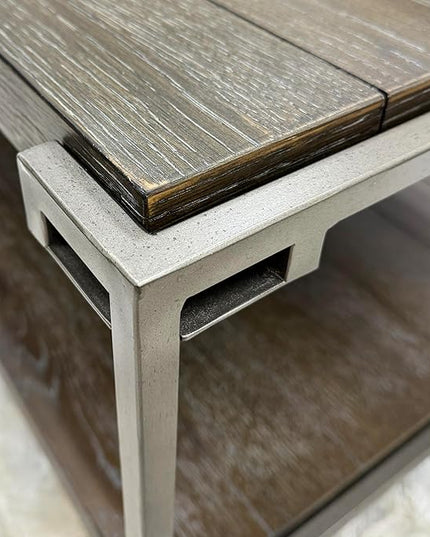 NicBex Coffee Table Wooden Coffee Table with Storage Rectangle Center Tables with Open Bottom Shelf and Casters Dining Table for Living Room, Dining Room, Office, and Bedroom,50" W, Gray - LeafyLoom