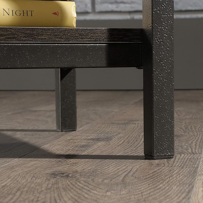 Sauder,3 shelves North Avenue Bookcase, Smoked Oak finish - LeafyLoom