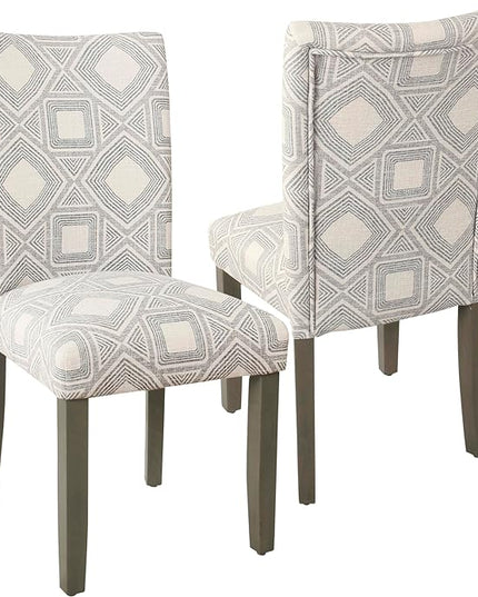 HomePop Classic Parsons Dining Chairs, Pack of 2, Charcoal - LeafyLoom