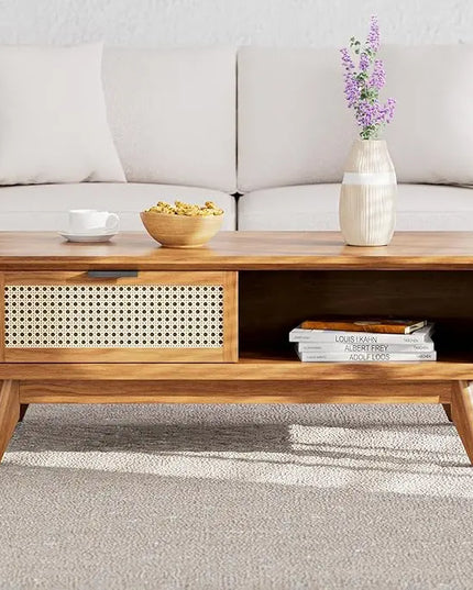 Bme Coffee Table, Large, Dark Chocolate - LeafyLoom