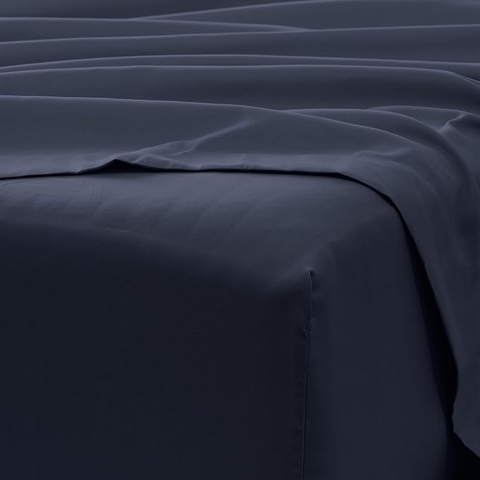 Linen Market Bed Sheets for Queen Size Bed (Navy) - Sleep Better Than Ever with These Soft and Cooling Queen Sheets - Deep Pocket Fits 16" Thick Beds - 4 Piece Queen Sheet Set - LeafyLoom