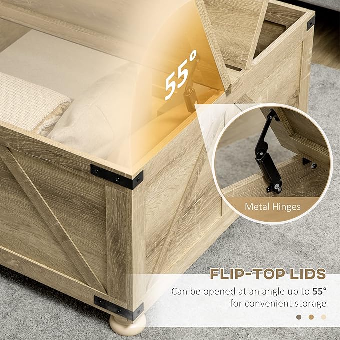 NicBex Coffee Table Wooden Coffee Table with Storage Square Center Tables with Open Top and Inner Compartment Dining Table for Living Room, Dining Room, Office, and Bedroom,31.5" W, Natural - LeafyLoom