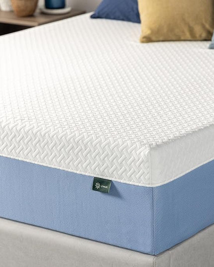 ZINUS 12 Inch Cooling Essential Memory Foam Mattress [New Version], Twin, Fiberglass Free, Medium Feel, Cooling Airflow Memory Foam, Certified Safe Foams & Fabric, Mattress in A Box - LeafyLoom
