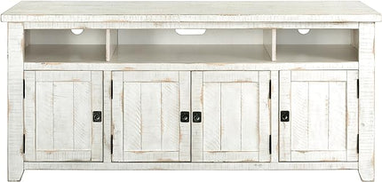 Martin Svensson Home 65" TV Stand and End Table Bundle | Antique White Finish - LeafyLoom