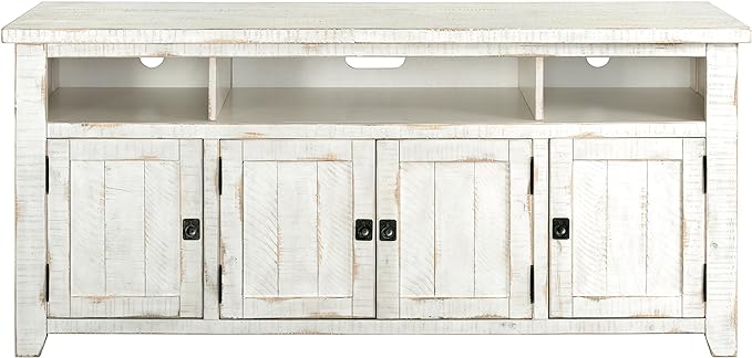 Martin Svensson Home 65" TV Stand and End Table Bundle | Antique White Finish - LeafyLoom