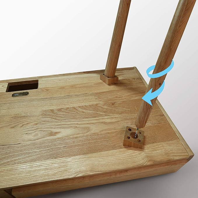 American Trails Freedom USB Ports Desk, Natural Oak - LeafyLoom