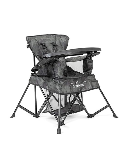 Baby Delight Go with Me Venture Portable Chair | Indoor and Outdoor | Sun Canopy | 3 Child Growth Stages | Carbon Camo - LeafyLoom