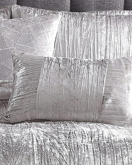 Riverbrook Home Turin Comforter Set, Twin, Silver, 6-Piece Set - LeafyLoom